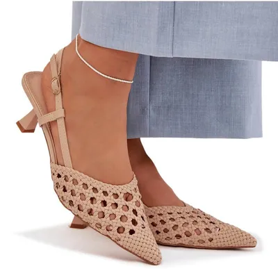 Produktbild von Damen Geflochtene High Heel Sandalen Beige Selinae 40