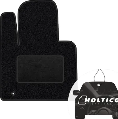Produktbild von moto-MOLTICO Fahrer Fußmatte Auto Velours Fahrerseite Autoteppiche Schwarz Fahrermatte 1-teilig passend für Kia Proceed I 2007-2012