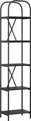 Obrázok produktu pre vidaXL Regál na knihy čierny dubový vzhľad 40 x 30 x 183 cm materiál na báze dreva