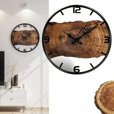 Produktbild von Wanduhr Ohne Tickgeräusche,Wohnzimmeruhr Dekorativ für Zuhause,Runde Wanduhr
