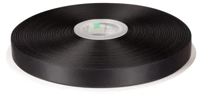 Satinband 16 mm x 91 m Schwarz Polyester