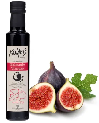 Produktbild von Kanakis | Balsamico-Essig Mit Feige - 250 ML - Süß-Saurer Geschmack - Elegante Flasche - Nicht Tropfender Verschluss