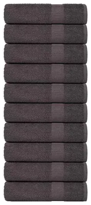 Image de vidaXL Serviettes FROGN, lot de 10, anthracite, 50 x 100 cm, 360 g/m²