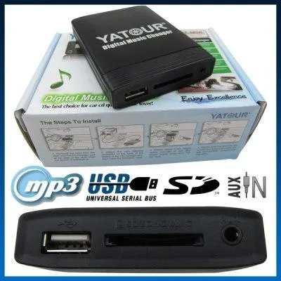 Immagine prodotto di Adattatore radio per Toyota Aygo / Citroën C1 / Peugeot 107, con supporto USB, SD, MP3, lettore CD e ingresso AUX