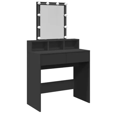Obrázok produktu pre Toaletný stolík s LED čierny 80x41x144,5 cm