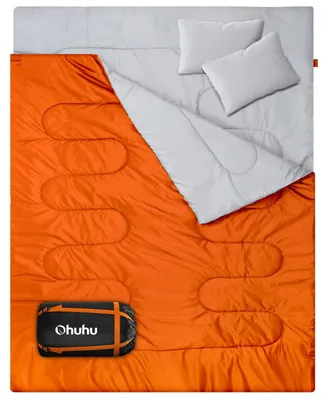 Immagine prodotto di Sacco a pelo doppio - 2 persone - 220 x 150 cm - 3 stagioni - Con sacca