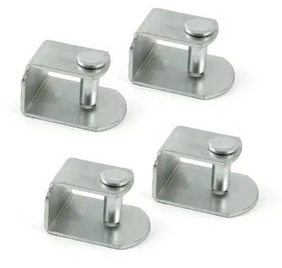 Metallklemmen-Set 4 Stück 30x30 mm für Lattenrost, inkl. Mutter