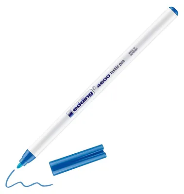 Immagine prodotto di Edding 4600-010 4600 Marcatore tessile - punta tonda, 1 mm, blu chiaro