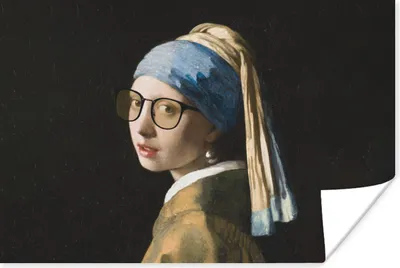 Produktbild von MuchoWow® Poster Das Mädchen mit dem Perlenohrring - Vermeer - Brillen 180x120 cm - Fotoplakat