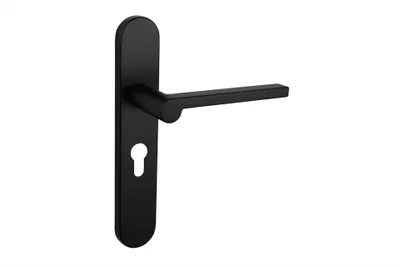 Produktbild von Lavuzo Türgriff Caserta Schwarz mit abgerundetem Schild PC55 - Pro Set