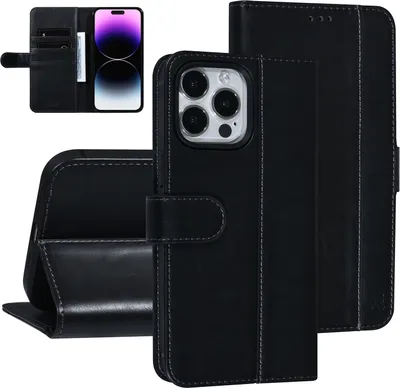 Zdjęcie produktu dla UNIQ Akcesorium iPhone 14 Pro Max Czarny Etui na 3 karty - Magnetyczne zamknięcie