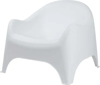Produktbild von Gartenstuhl Stapelbar - 1 Stück - Weiß - Wetterfest - Outdoor-Sessel - 70x80x81 cm - DUMBO - für Terrasse & Balkon