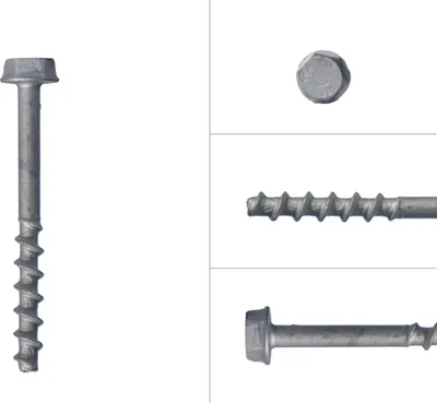 Immagine prodotto di Viti per calcestruzzo zincate M6 x 50 mm a testa esagonale SW13 - confezione da 100 pezzi