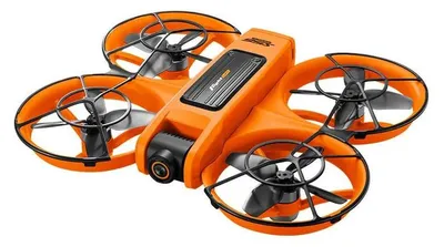 Zdjęcie produktu dla Dron RC S156 Quadrocopter – WiFi FPV – pilot z ekranem LCD 12,4 cm – podwójna kamera HD – zasięg 100 m – silnik bezszczotkowy – pomarańczowy 2B
