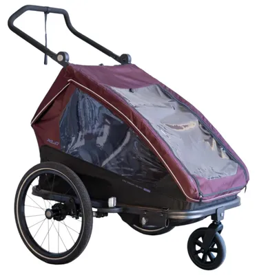 Produktbild von XLC Kinderanhänger DUO T BS-K02 20" , Burgunderrot Lila