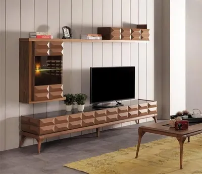 Produktbild von Sideboard Wandschrank TV Wohnwand Lowboard Wandregal mit LED Hochglanz