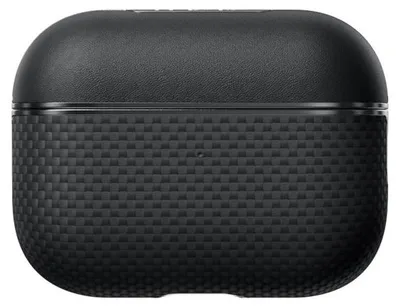 Image de Étui magnétique Pitaka en fibre d'aramide, noir/gris - AirPods Pro 2