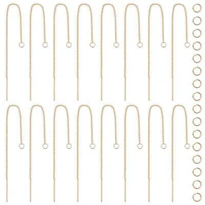 Ohrdraht-Set 16 Stück 18K vergoldet Messing 82 mm