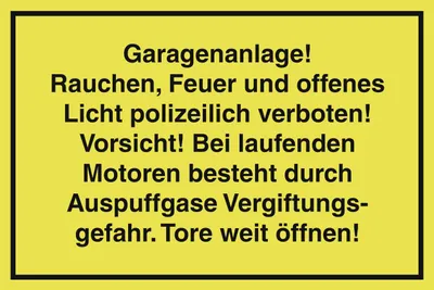 Produktbild von Metafranc Hinweisschild Garagenanlage 200 x 300 mm ausführlich