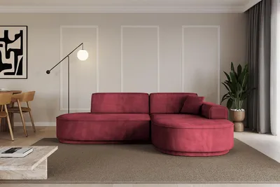Produktbild von ALTDECOR Ecksofa in L-Form MARI-L1-v3 - 243x171x83 cm Bordeauxrot - Corner Sofa Bett Eckcouch Couch Wohnlandschaft Cauchsofa