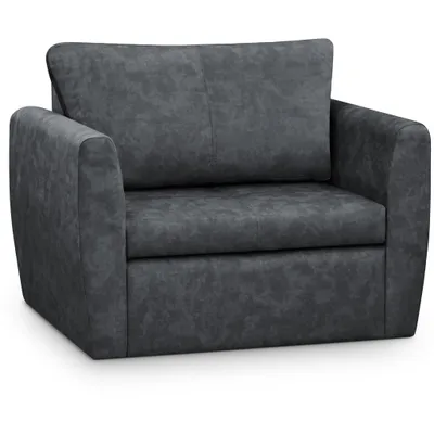 Produktbild von Schlafsessel KAMEL, Dunkelgrau, Loungesessel mit Bettfunktion, Bettkasten, Veloursstoff, Haustierfreundlich