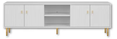 Zdjęcie produktu dla PIANO Szafka RTV 4D - Biała | 165x50x40 cm