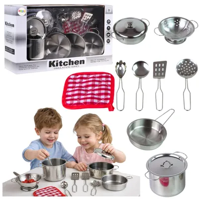 Productafbeelding van Een set potten en keukenaccessoires voor kinderen