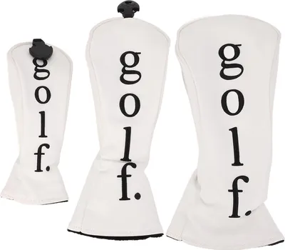 Image de Club de golf Head Covers Cuir synthétique résistant à l'eau Sportstil protection contre l'abrasion Head Covers pour l'entraînement blanc