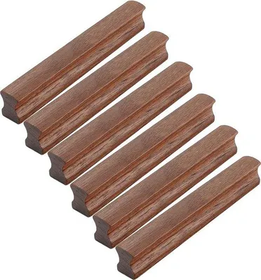 Productafbeelding van Famanu meubelgrepen, 128 mm - Massief zwartnotenhout, 6 stuks