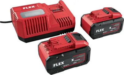 Produktbild von Flex Power P-Set 18-88 R 2x Akkupack 8,0Ah 18V + Schnellladegerät 12/18V 533175