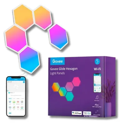 Productafbeelding van Govee B6061 Govee RGBIC Glide Hexa Light Panels (5 pcs)