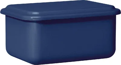 Produktbild von Riess Vorratsbehälter mit Deckel small hoch 15x11x7cm Heidelbeerblau Emaille