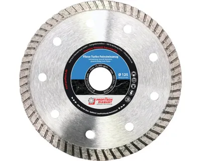 Produktbild von Diamanttrennscheibe Fliese Turbo Feinsteinzeug Profitech Diamant Ø 125x22,23 mm