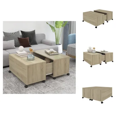 Obrázek produktu pro vidaXL Konferenční stolek Sonoma dub 75x75x38 cm materiál na bázi dřeva - Konferenční stolky