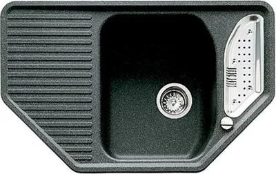 Produktbild von Teka Einbauspüle TEXINA 45 E TG 11/2B 1D AUTO Tegranite+ Eckspüle, schwarz