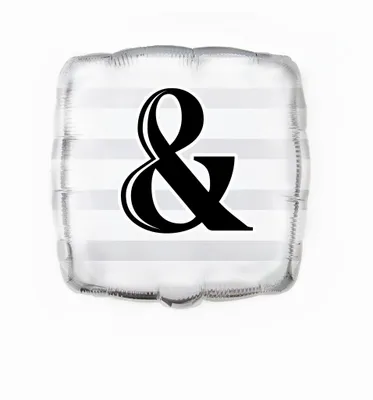 Produktbild von 18"/Ø46cm Quadrat Folienballon "Hochzeit #&"