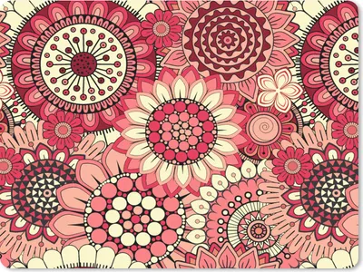 Produktbild von MuchoWow® Mauspad Mousepad Blume - Mandala - Retro - Muster 23x19 cm - Mousepads - Maus Mat - Pad - Mausunterlage - Schreibtischunterlage - Mauspad