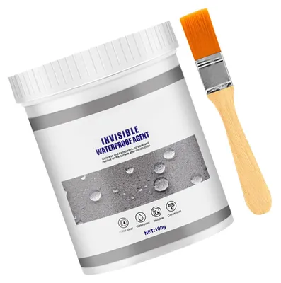 Obrázok produktu pre Vodotesný, priehľadný, netekúci, neviditeľný izolačný tmel s kefkou na obklady, cement, 100 g