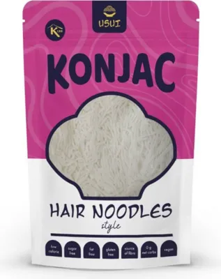 A pouch of Konjac hair noodles.