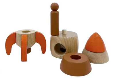 Produktbild von Egmont Toys Stapelrakete aus Holz 18x9x9 cm