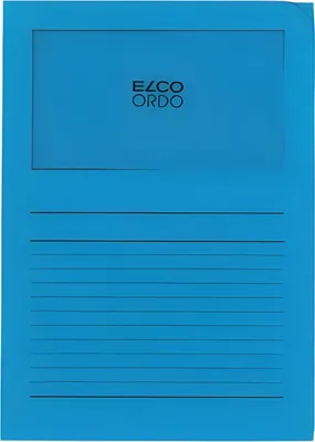 Produktbild von Sichtmappen Ordo classico blau, 120g, 10 Stück, Sichtfenster u Linien