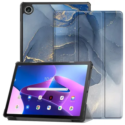 Produktbild von Schutzhülle für Lenovo Tab 10.1" 2025 TB-311FU / TB-311XU 4 Generation Hülle Case Cover Tasche Smart Cover Magnetisch Wake Up & Sleep - Blau Marmor
