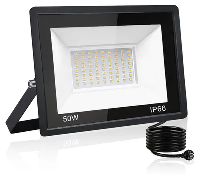 LED-Fluter 50 W kaltweiß IP66 wasserdicht mit Stecker