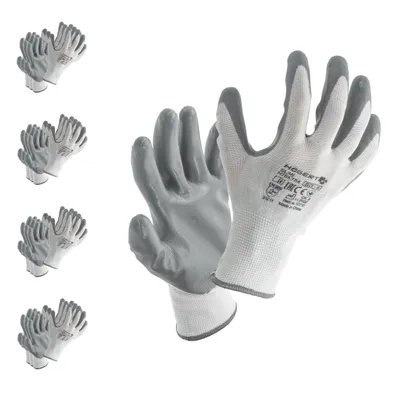 Produktbild von GLAN nitrilbeschichtete Handschuhe weiß/j.grau 8" HT5K755-8 GTV
