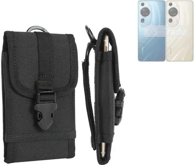 Produktbild von K-S-Trade Holster Handy Hülle kompatibel mit Huawei P60 Holster Handytasche Gürtel Tasche Schutz Hülle Robust Outdoor schwarz