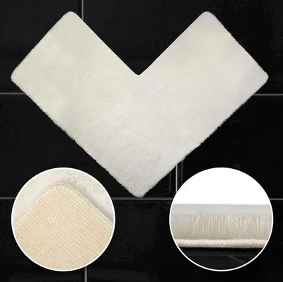 Obrázek produktu pro Rohová protiskluzová rohož do sprchy, 50 x 100 cm, bílá