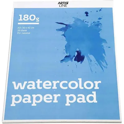 Image de Bloc d'aquarelle blanc A3, 20 Feuilles