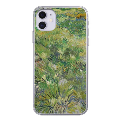 Produktbild von MuchoWow® Handyhülle Schutzhülle Hülle für iPhone 11 Grasige Wiese mit Blumen und Schmetterlingen - Vincent van Gogh Silikon Softcase Handy Hülle - Handytasche
