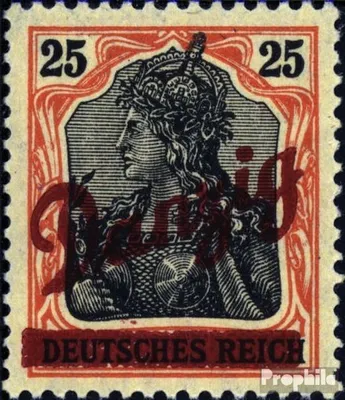 Produktbild von Briefmarken Danzig 1920 Mi 24 Gefälligkeitsentwertung gestempelt Germania-Aufdruck