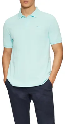 Zdjęcie produktu dla s.Oliver 2138262.6045.M, koszulka polo, Męski, Turkusowy, M, Casual, Kołnierzyk polo